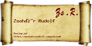 Zsohár Rudolf névjegykártya